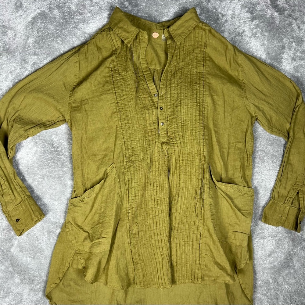 Free People Blouse Womens XS FP One Waverly Sheer Boho Hippie Long Sleeve Tunic - Picture 5 of 10